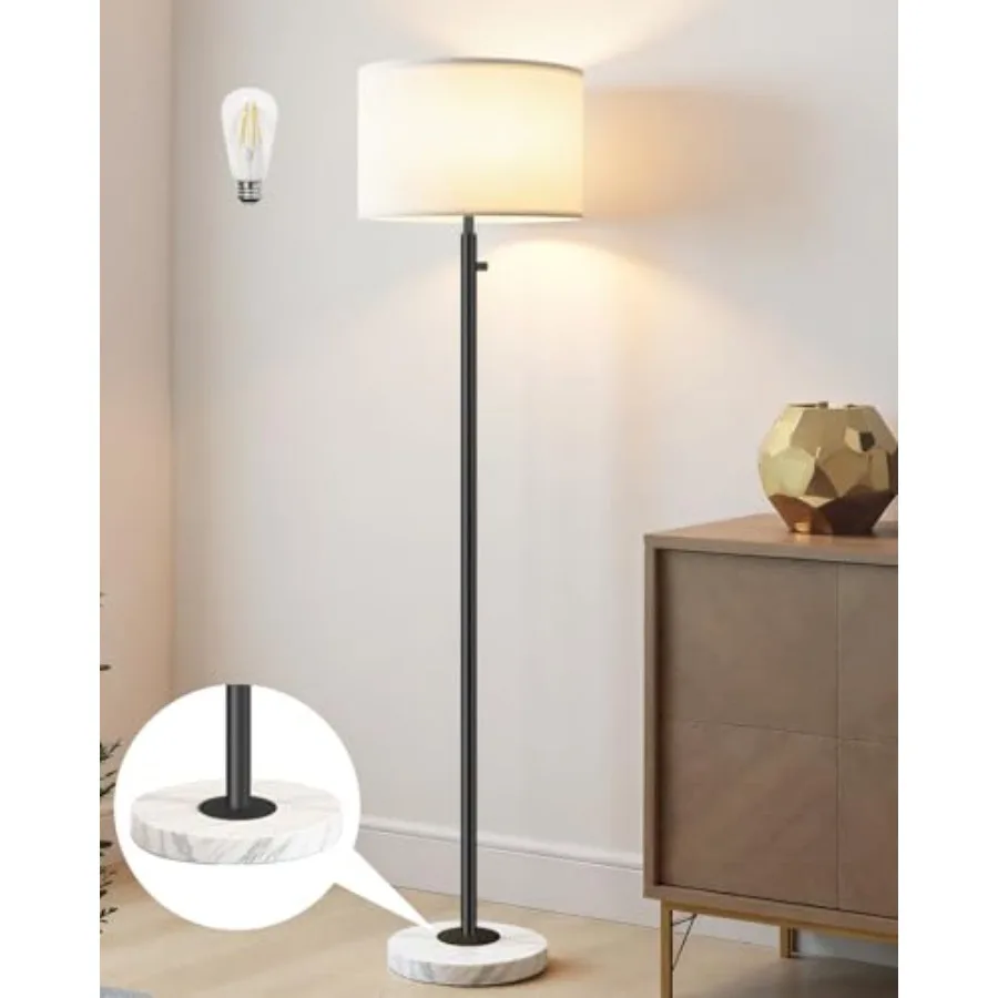 Floor Lamps for Living Room LED Bulb Included, Dimmable Floor Lamp with Linen Shade, Modern Standing Lamp with Marble Base, Tal
Floor Lamps for Living Room LED Bulb Included, Dimmable Floor Lamp with Linen Shade, Modern Standing Lamp with Marble Base, Tal