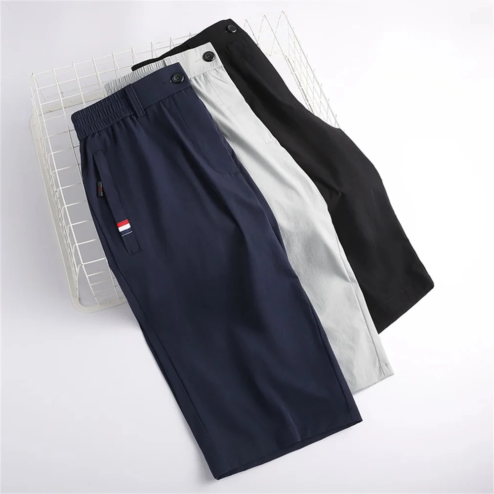 Summer Thin Knee Length Formal Pants Business Male Casual Quick Dry Ice Silk Zipper Pocket Capri Pants Men Workwear Trousers Man
Summer Thin Knee Length Formal Pants Business Male Casual Quick Dry Ice Silk Zipper Pocket Capri Pants Men Workwear Trousers Man