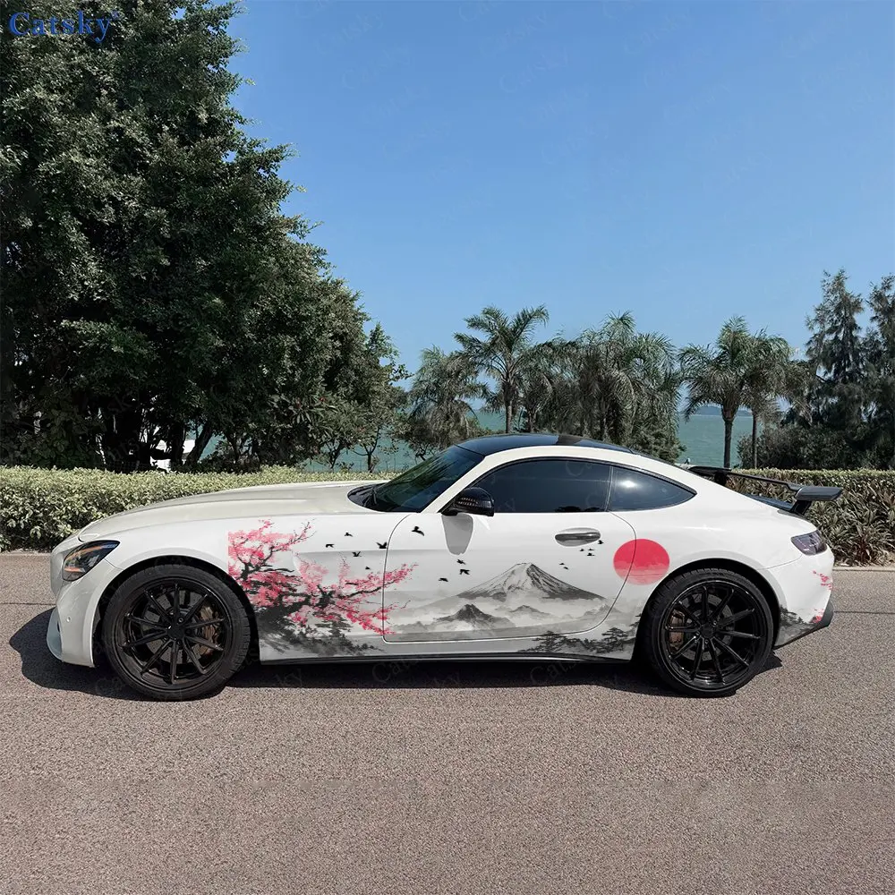 2pcs Eastern Mountain & Cherry Blossom Car Side Wraps, Self-Adhesive PVC Waterproof & Scratch-Resistant Stickers, Car Accessory
2pcs Eastern Mountain & Cherry Blossom Car Side Wraps, Self-Adhesive PVC Waterproof & Scratch-Resistant Stickers, Car Accessory