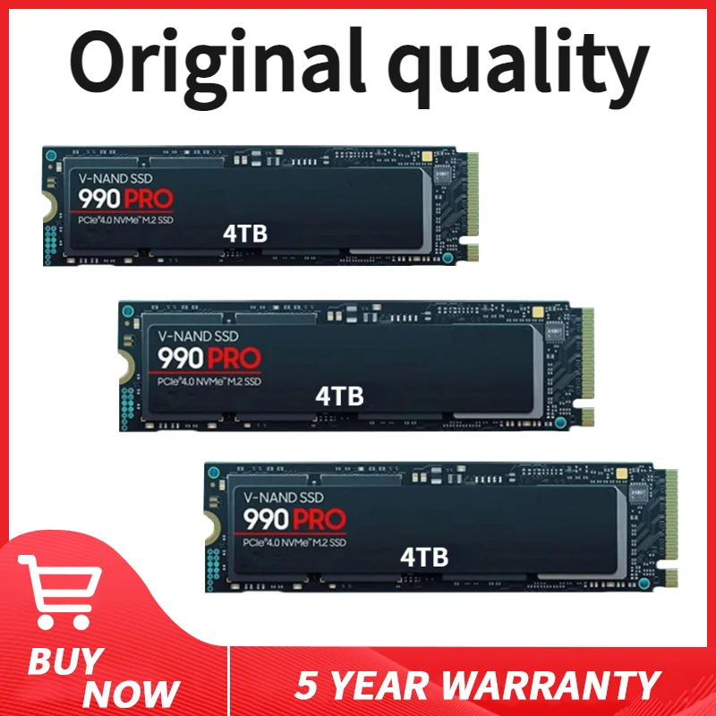 990 PRO M.2 SSD M2 1TB 2TB 4TB PCIe , SSD Solid State M.2 2280 for Laptop Desktop Computer PS5 PC
990 PRO M.2 SSD M2 1TB 2TB 4TB PCIe , SSD Solid State M.2 2280 for Laptop Desktop Computer PS5 PC