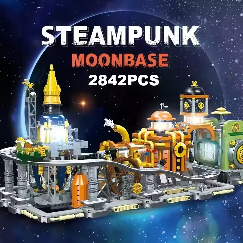 Steampunk Moon Base Model Building Blocks Aerospace Assembly Model Bricks Home Ornament Creative Toys Adult Gifts 2842pcs
Steampunk Moon Base Model Building Blocks Aerospace Assembly Model Bricks Home Ornament Creative Toys Adult Gifts 2842pcs