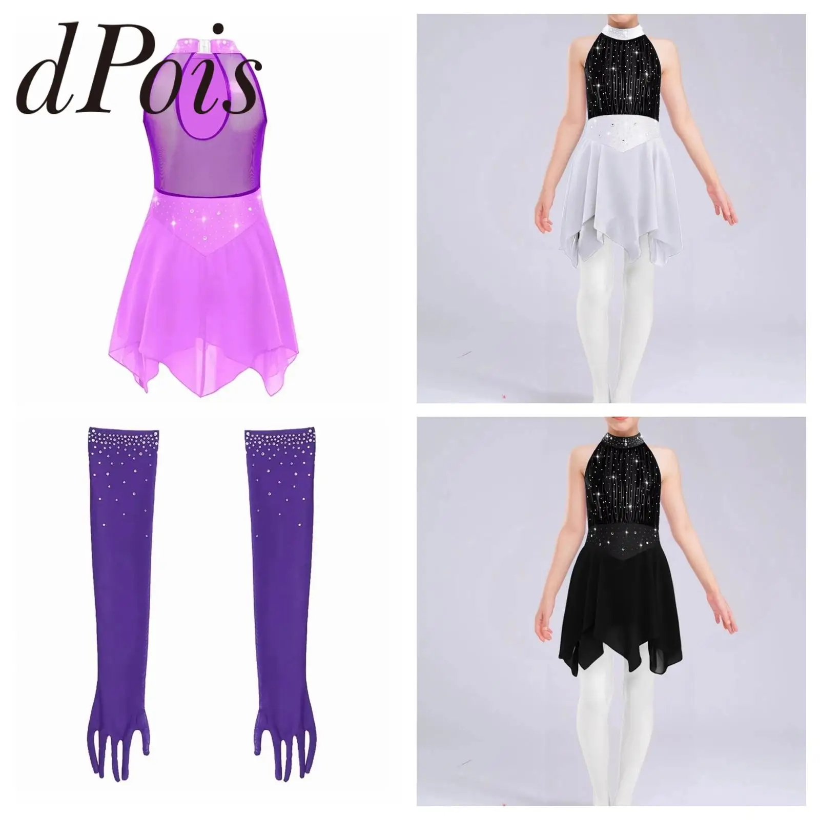 Girls Lyrical Dance Costume Ice Skating ClothesModern Contemporary Ballet Skirted Leotard Dress Stage Dancewear Skating Dress
Girls Lyrical Dance Costume Ice Skating ClothesModern Contemporary Ballet Skirted Leotard Dress Stage Dancewear Skating Dress