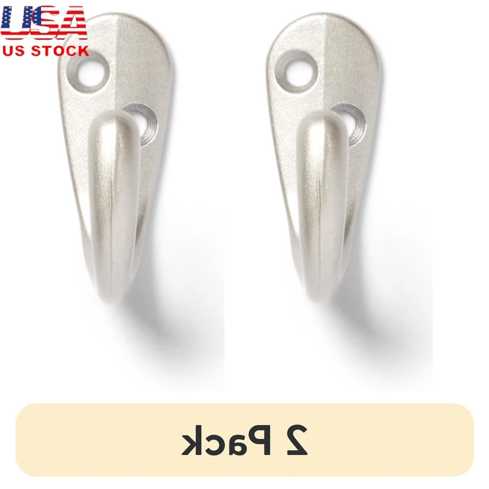 2 Pack Satin Nickel Metal Hooks Heavy Duty Wall Mounted Storage Solution Towels Coats Bags Keys and More
2 Pack Satin Nickel Metal Hooks Heavy Duty Wall Mounted Storage Solution Towels Coats Bags Keys and More