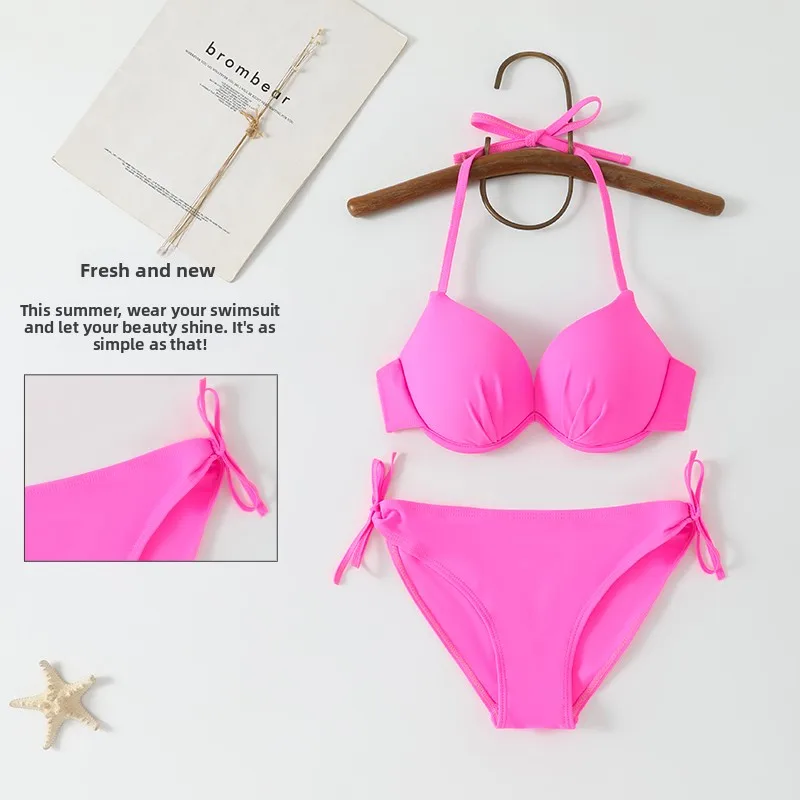 Pink White Enhancing Blue Small Chest Steel Strap Bikini Swimsuit Slimming Sexy Beach Vaion Women's Swimsuit Islan...
Pink White Enhancing Blue Small Chest Steel Strap Bikini Swimsuit Slimming Sexy Beach Vaion Women's Swimsuit Islan...