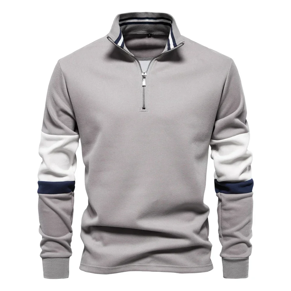 New Spring Men's Hoodies Stand Neck Half Zipper Sweatshirts for Men Patchwork Color Casual Polo Pullovers Fashion Cotton Tops
New Spring Men's Hoodies Stand Neck Half Zipper Sweatshirts for Men Patchwork Color Casual Polo Pullovers Fashion Cotton Tops
