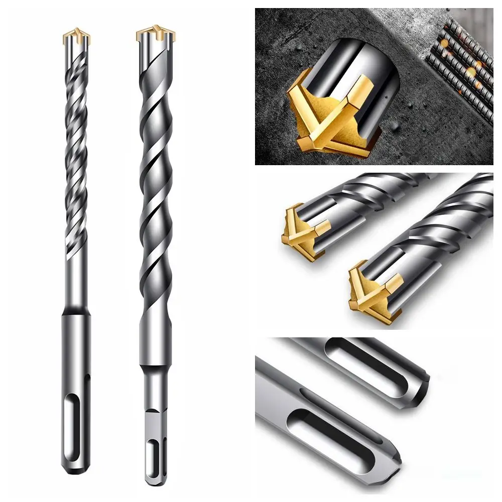 Durable Alloy Hammer Drill Bits Silver Square Shank Cross Tips Round Shank SDS Plus Hammer Accessories Granite
Durable Alloy Hammer Drill Bits Silver Square Shank Cross Tips Round Shank SDS Plus Hammer Accessories Granite