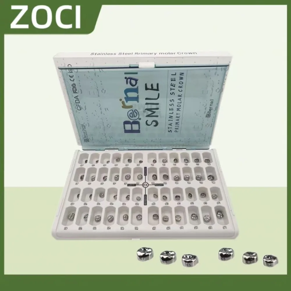 Dental Kid&Adult Crowns Primary Molar Teeth Crown Stainless Steel Orthodontic Deciduous Preformed Temporary Crown
Dental Kid&Adult Crowns Primary Molar Teeth Crown Stainless Steel Orthodontic Deciduous Preformed Temporary Crown
