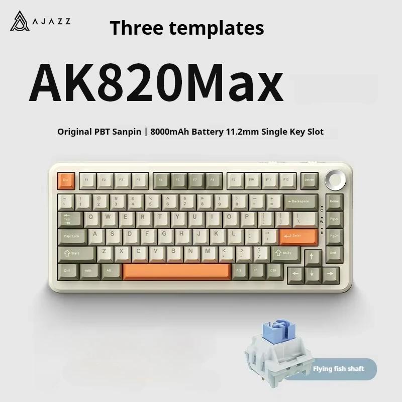 AJAZZ AK820MAX Hot-Swappable Magnetic Shaft Mechanical Keyboard Wired/Wireless Triple Mode RGB Backlit for Gaming Office Typing
AJAZZ AK820MAX Hot-Swappable Magnetic Shaft Mechanical Keyboard Wired/Wireless Triple Mode RGB Backlit for Gaming Office Typing