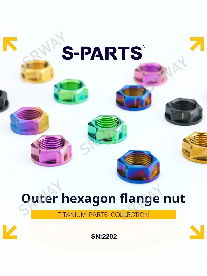 S-PARTS multi-color Outer hexagon Titanium Flange nuts M5 M6 M8 M10 M12 M14 M16 M18 M20 M25 sprocket bolt
S-PARTS multi-color Outer hexagon Titanium Flange nuts M5 M6 M8 M10 M12 M14 M16 M18 M20 M25 sprocket bolt