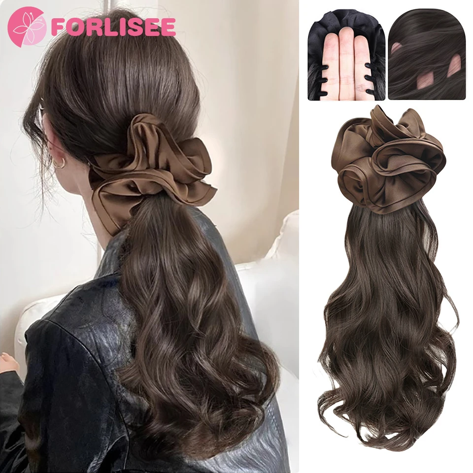 Brown Hair Ring Claw Clip Synthetic Autumn And Winter Temperament Korean Style Layered Curly Ponytail Low Tie Natural Ponytail
Brown Hair Ring Claw Clip Synthetic Autumn And Winter Temperament Korean Style Layered Curly Ponytail Low Tie Natural Ponytail