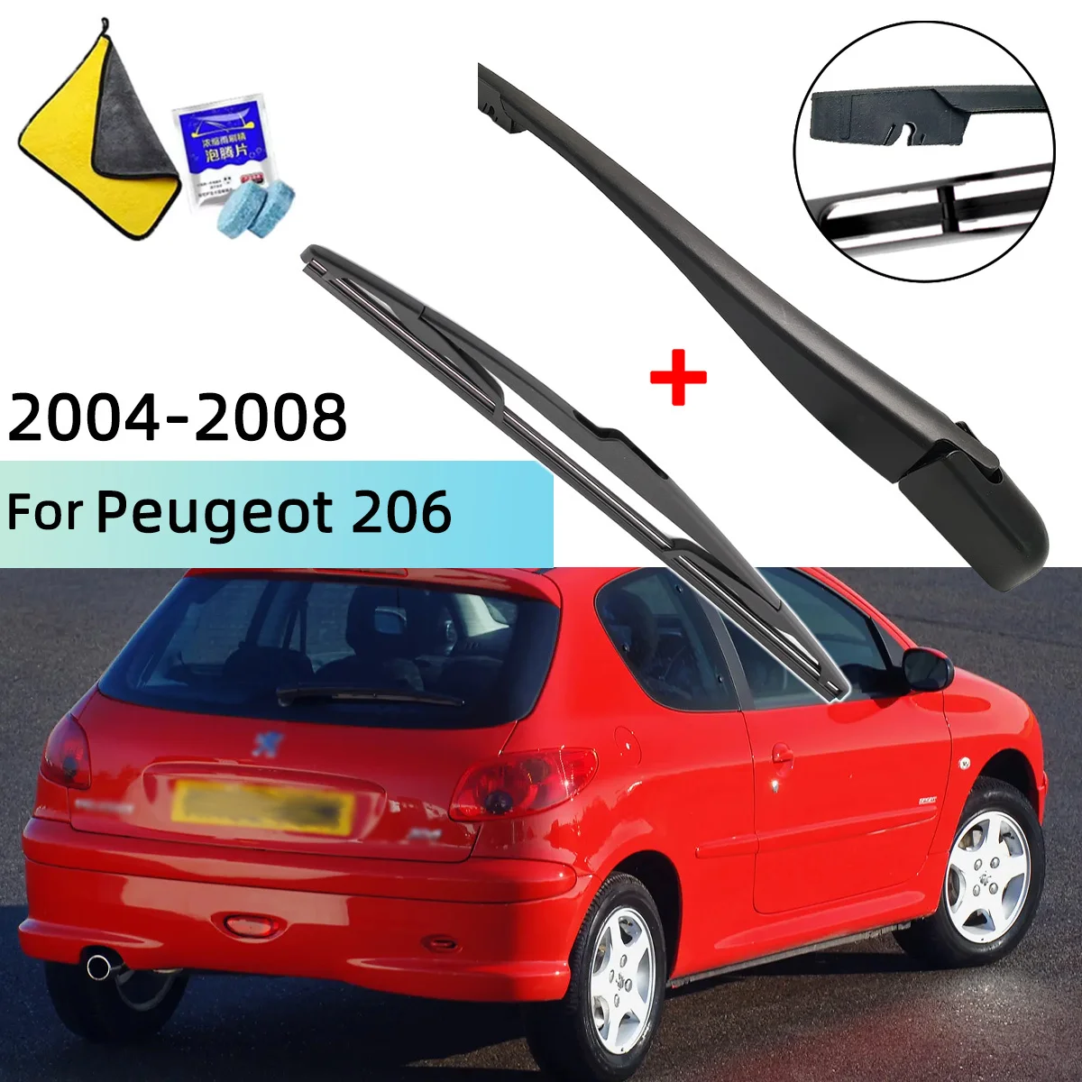 Windscreen Wiper Blade & Rear Wiper Arm Kit For Peugeot 206 2004--2008 Rear Wiper Arm Blade Car Accessories
Windscreen Wiper Blade & Rear Wiper Arm Kit For Peugeot 206 2004--2008 Rear Wiper Arm Blade Car Accessories