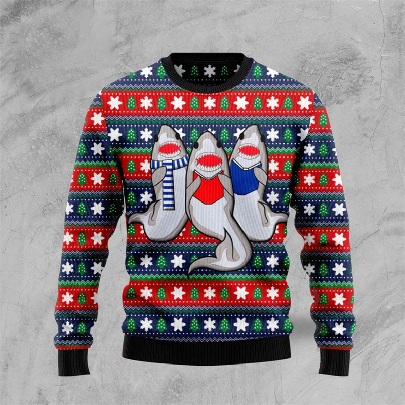 2026 New Funny Shark Graphic Ugly Christmas Sweater For Men Fashion Autumn Holiday 3D Printed Sweatshirts Casual Loose Pullovers
2026 New Funny Shark Graphic Ugly Christmas Sweater For Men Fashion Autumn Holiday 3D Printed Sweatshirts Casual Loose Pullovers