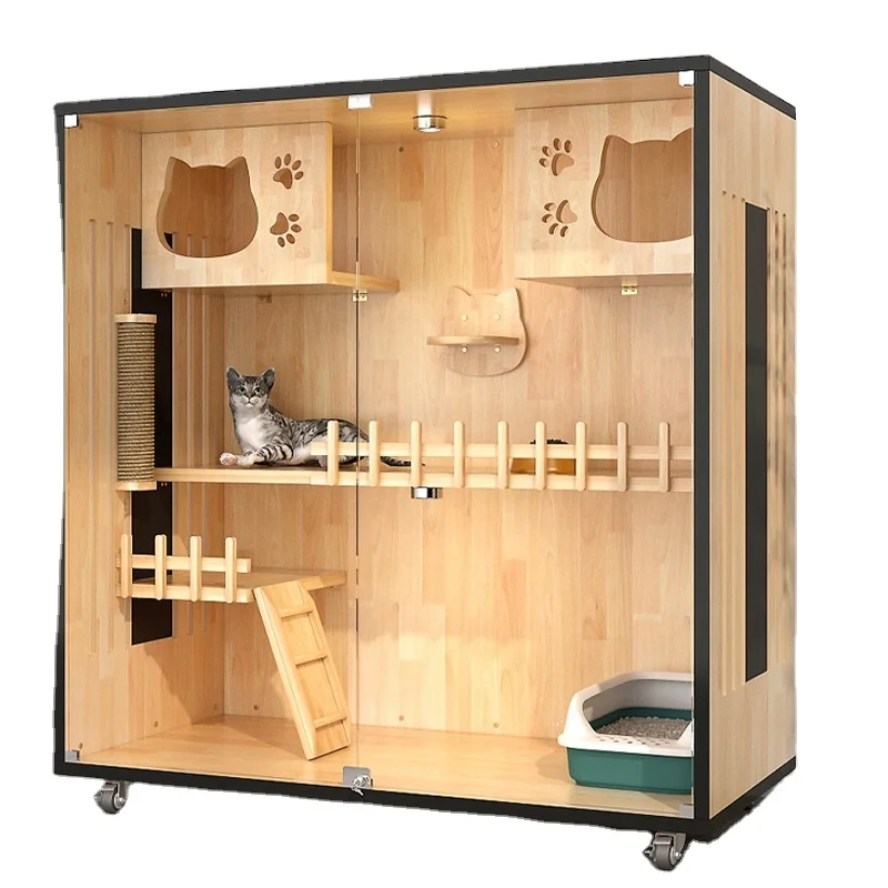 Indoor Panoramic Multi Levels Luxury Pet Cage Furniture Cat Nest Tree House Cat Villa Wooden Cat House
Indoor Panoramic Multi Levels Luxury Pet Cage Furniture Cat Nest Tree House Cat Villa Wooden Cat House