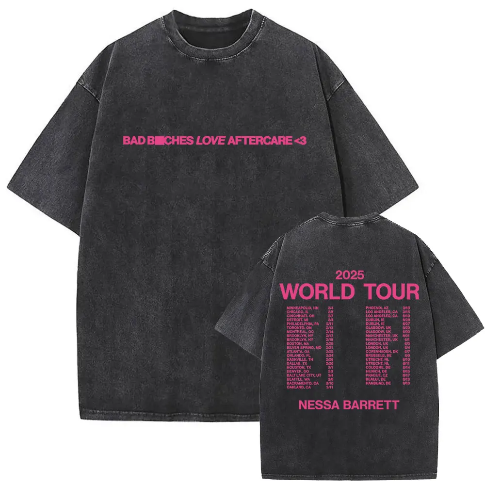 Washed Vintage Nessa Barrett Aftercare Tour 2025 T-shirt Men Women Fashion Pop Punk Music T Shirts High Quality Cotton T-shirts
Washed Vintage Nessa Barrett Aftercare Tour 2025 T-shirt Men Women Fashion Pop Punk Music T Shirts High Quality Cotton T-shirts