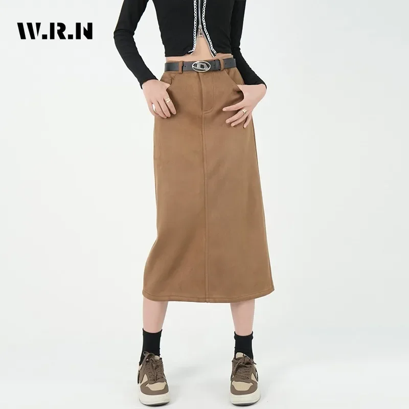 2023 Winter High Street Solid Color Pockets Design Mid Long Skirts Women Casual High Waist Retro All-Match Vintage A-Line Skirt
2023 Winter High Street Solid Color Pockets Design Mid Long Skirts Women Casual High Waist Retro All-Match Vintage A-Line Skirt