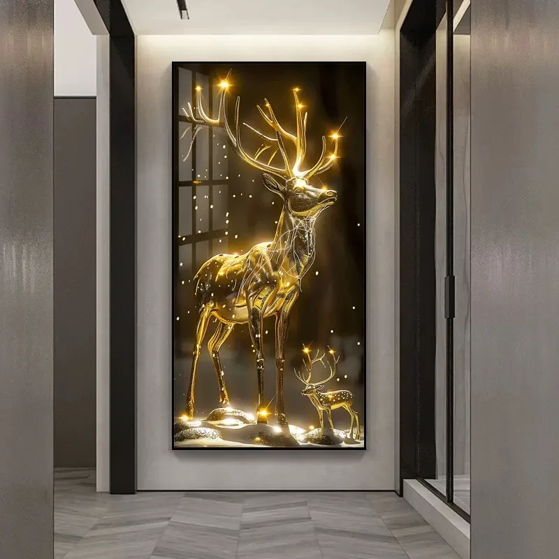 Modern Elk LED Foyer Mural Corridor Living Room Bedroom Hotel Room Decoration Hanging Painting Lighting Background Wall Mural
Modern Elk LED Foyer Mural Corridor Living Room Bedroom Hotel Room Decoration Hanging Painting Lighting Background Wall Mural