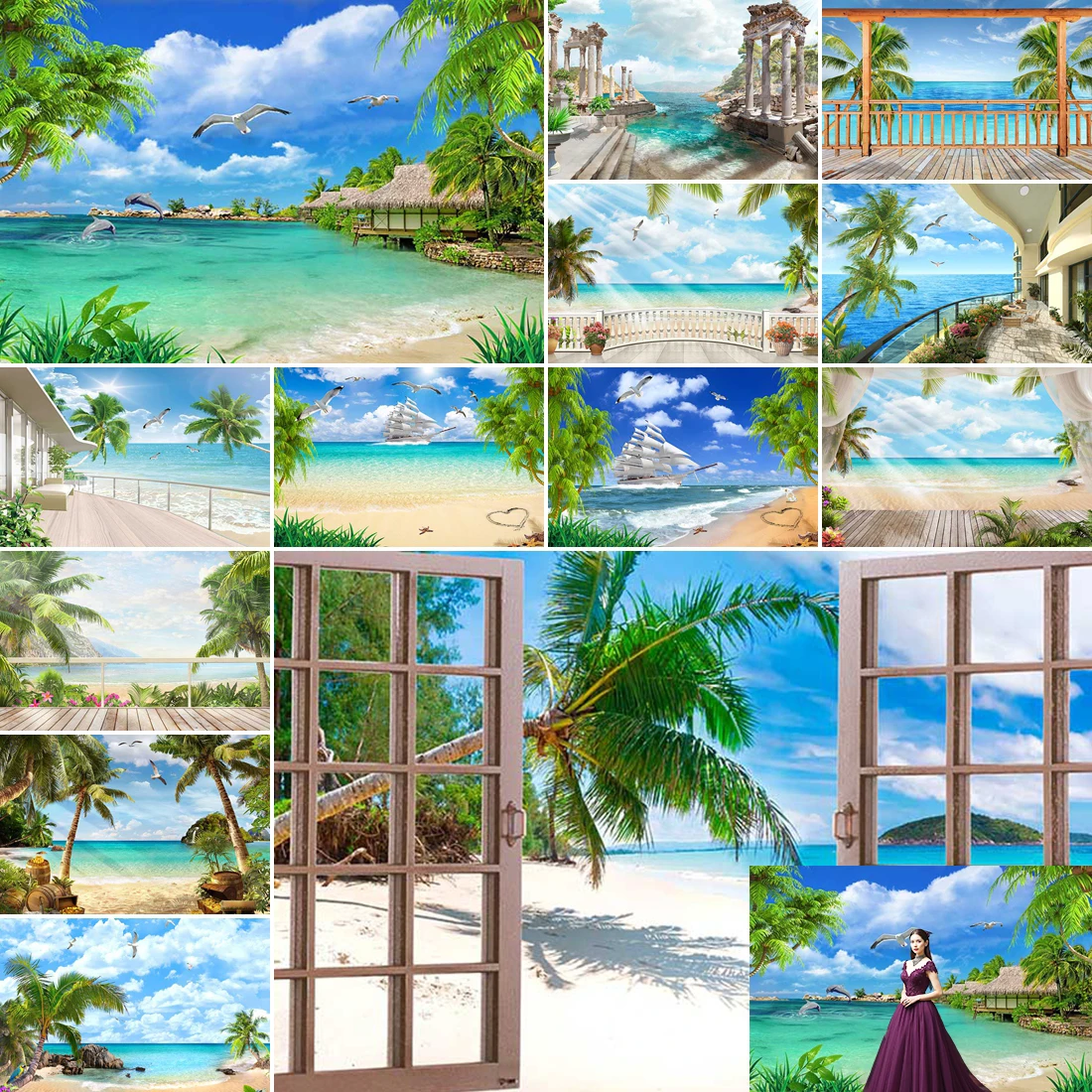 MOON.QG Tropical Seaside Beach Backdrop Summer Hawaiian Birthday Photography Background Ocean Luau Engagement Wedding Backdrop
MOON.QG Tropical Seaside Beach Backdrop Summer Hawaiian Birthday Photography Background Ocean Luau Engagement Wedding Backdrop