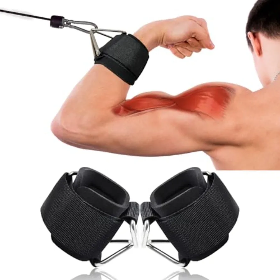 2Pack Wrist Cuffs for Cable Machine, Adjustable Neoprene Padding, One Size Fit All, Fitness Wrist Straps for Men Women
2Pack Wrist Cuffs for Cable Machine, Adjustable Neoprene Padding, One Size Fit All, Fitness Wrist Straps for Men Women