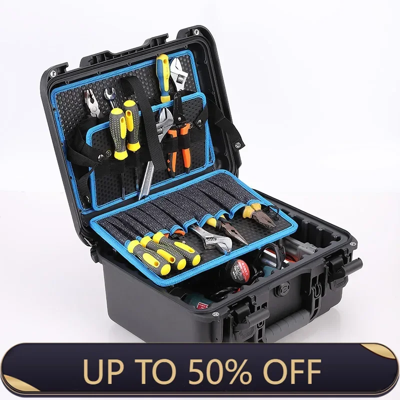 Multifunctional Industrial Toolbox Hardware Maintenance Combination Electrician Woodworker Portable Storage Tool Box Empty
Multifunctional Industrial Toolbox Hardware Maintenance Combination Electrician Woodworker Portable Storage Tool Box Empty