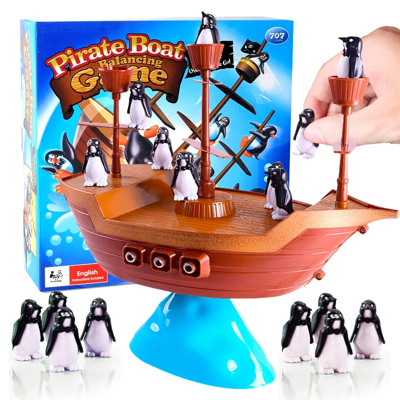 Kids Educational Toys Desktop party game Pirate Boat Puzzle Toys Board Game Balance Penguin Pirate Ship For Children funny Gift
Kids Educational Toys Desktop party game Pirate Boat Puzzle Toys Board Game Balance Penguin Pirate Ship For Children funny Gift