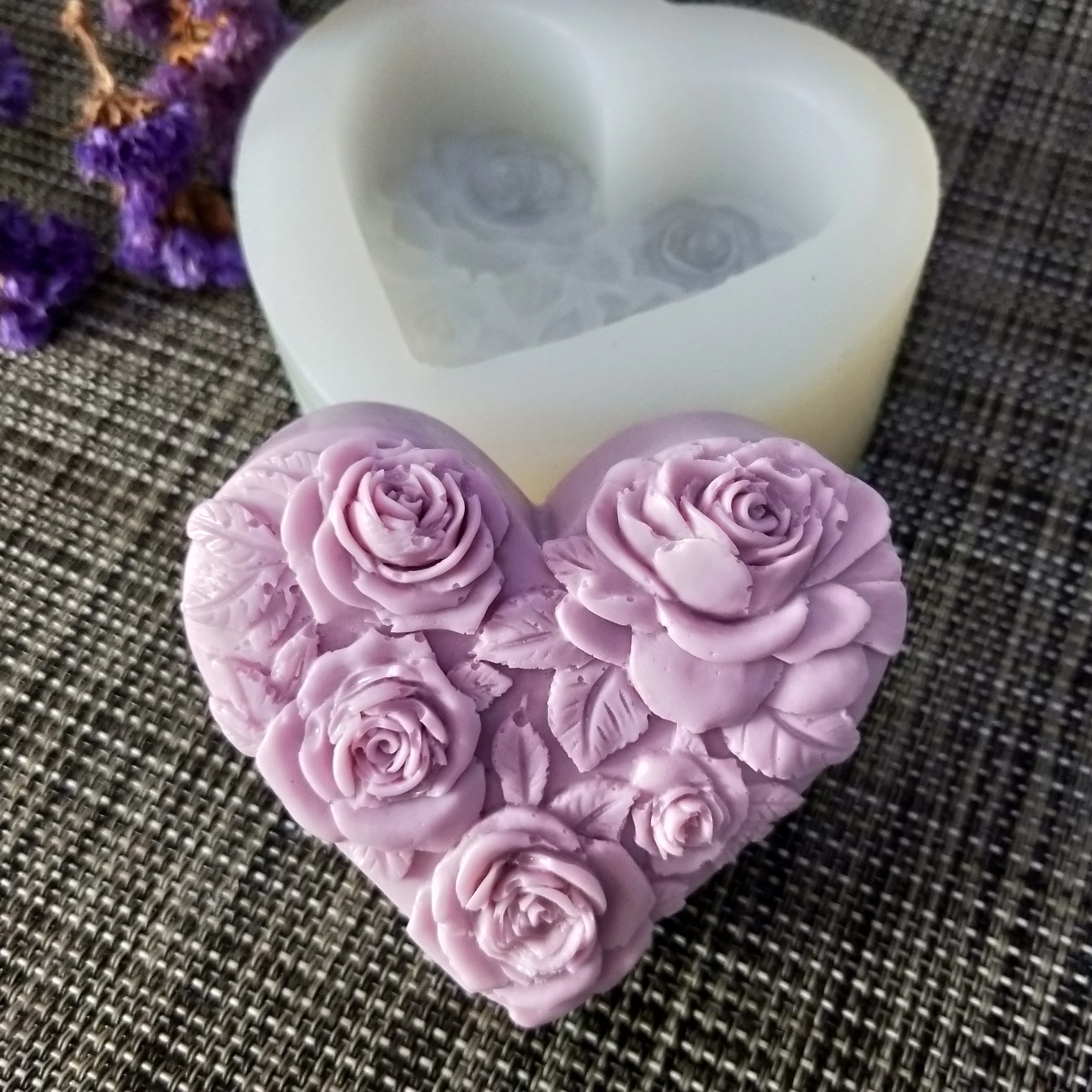 HC0138 PRZY Mold Silicone Flower Soap Molds Gypsum Chocolate Candle Candy Mold Heart Shaped Rose Soap Clay Resin Moulds
HC0138 PRZY Mold Silicone Flower Soap Molds Gypsum Chocolate Candle Candy Mold Heart Shaped Rose Soap Clay Resin Moulds