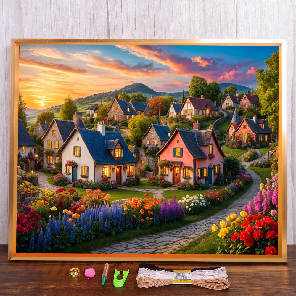 Landscape Small Town Printed Cross-Stitch DIY Embroidery Patterns Craft Needlework Painting Sewing Gift Room Decor Promotions
Landscape Small Town Printed Cross-Stitch DIY Embroidery Patterns Craft Needlework Painting Sewing Gift Room Decor Promotions