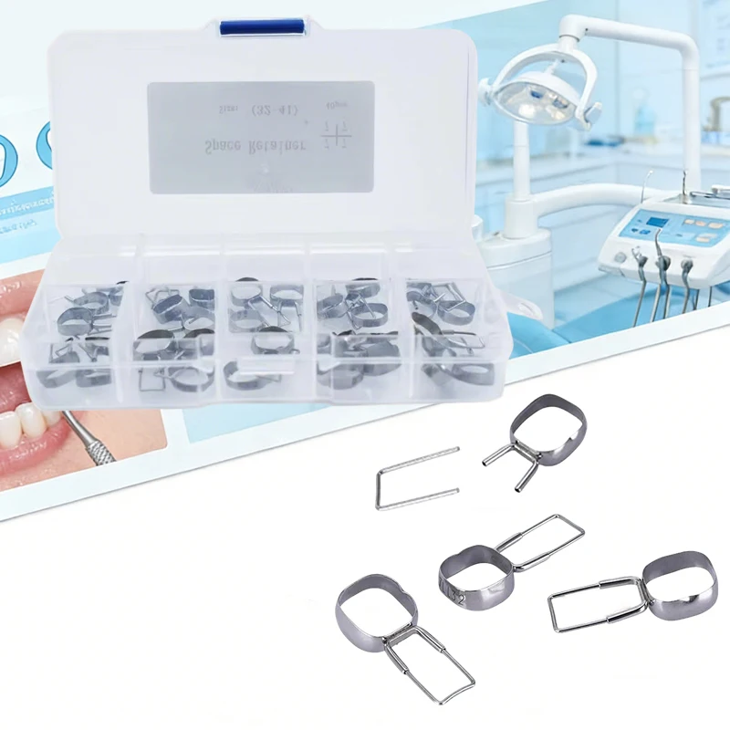 40Pcs Dental Orthodontic Molar Band Space Maintainer Gap Retainer Braces Bands Kids Ortho 2nd Molar 32# to 41# Size
40Pcs Dental Orthodontic Molar Band Space Maintainer Gap Retainer Braces Bands Kids Ortho 2nd Molar 32# to 41# Size