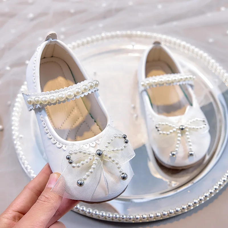 Girls Pearl Bow Mary Jane Flats Kids Tulle Princess Party Shoes Toddler Soft Sole Wedding Dress Shoes
Girls Pearl Bow Mary Jane Flats Kids Tulle Princess Party Shoes Toddler Soft Sole Wedding Dress Shoes