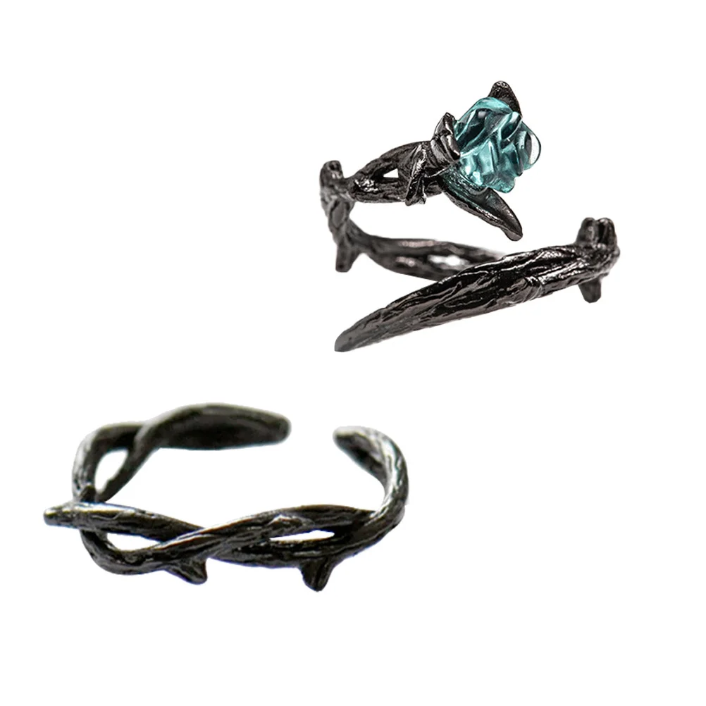 2Pcs Rose Couple Rings Creative Open Tail Ring Fashion Finger Decoration Wedding Engagement Open Ring
2Pcs Rose Couple Rings Creative Open Tail Ring Fashion Finger Decoration Wedding Engagement Open Ring