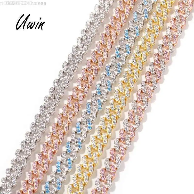 Wholesale 9mm CZ Cuban Link Chain Pink Blue Zirconia Miami Cuban Link Chain Bling Rapper Choker Necklace
Wholesale 9mm CZ Cuban Link Chain Pink Blue Zirconia Miami Cuban Link Chain Bling Rapper Choker Necklace