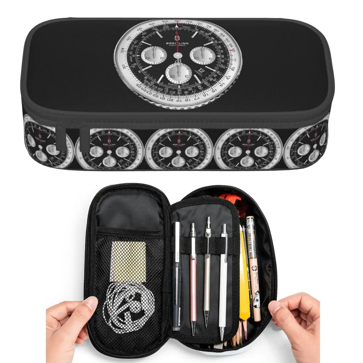 Black Luxury Watch Face Pencil Cases for Students Pen Box Pencil Bag Big Capacity Pencil Pouch Pen Holder
Black Luxury Watch Face Pencil Cases for Students Pen Box Pencil Bag Big Capacity Pencil Pouch Pen Holder