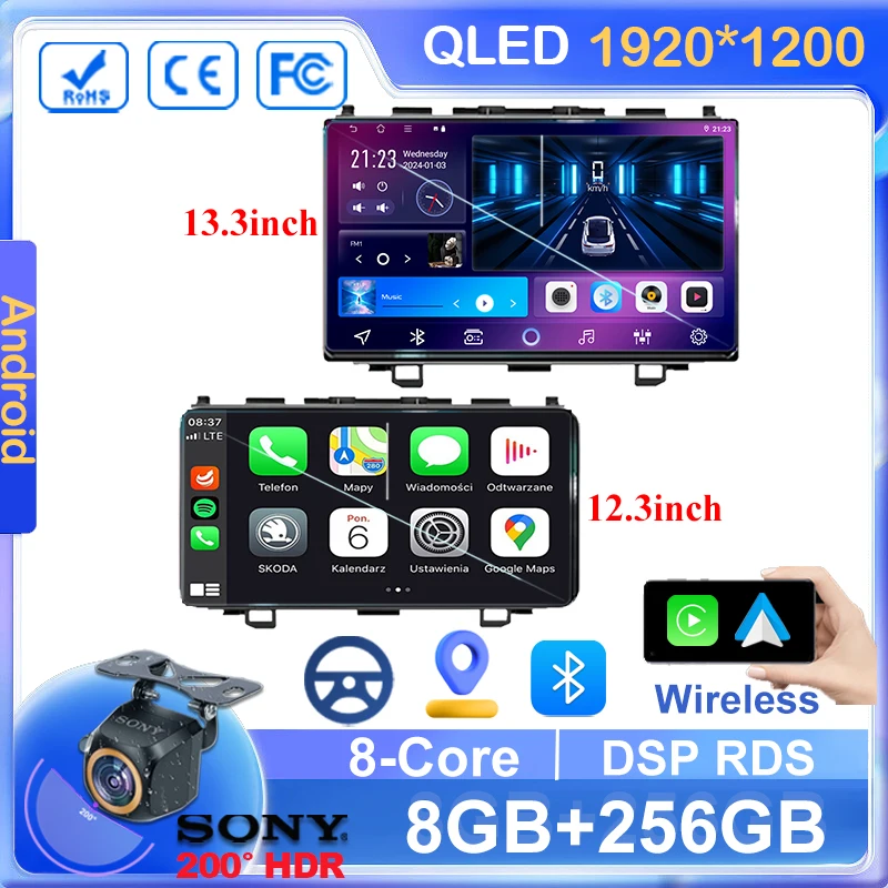 GcPaSr Android13 для Honda CR-V 3 RE CRV 2007-2011, автомобильное радио, стерео, мультимедийный плеер, GPS-навигация, 13 дюймов, Φ, Wi-Fi, ЦП QLED BT
GcPaSr Android13 для Honda CR-V 3 RE CRV 2007-2011, автомобильное радио, стерео, мультимедийный плеер, GPS-навигация, 13 дюймов, Φ, Wi-Fi, ЦП QLED BT