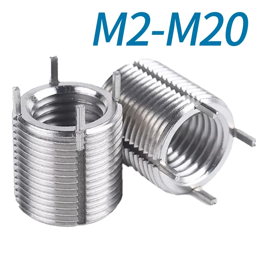 M2-M4~M20-M30 Thread Repair Insert Self-tapping Bushing with Plug Screw Sleeve Nuts 303 Stainless Steel Lock Insert
M2-M4~M20-M30 Thread Repair Insert Self-tapping Bushing with Plug Screw Sleeve Nuts 303 Stainless Steel Lock Insert