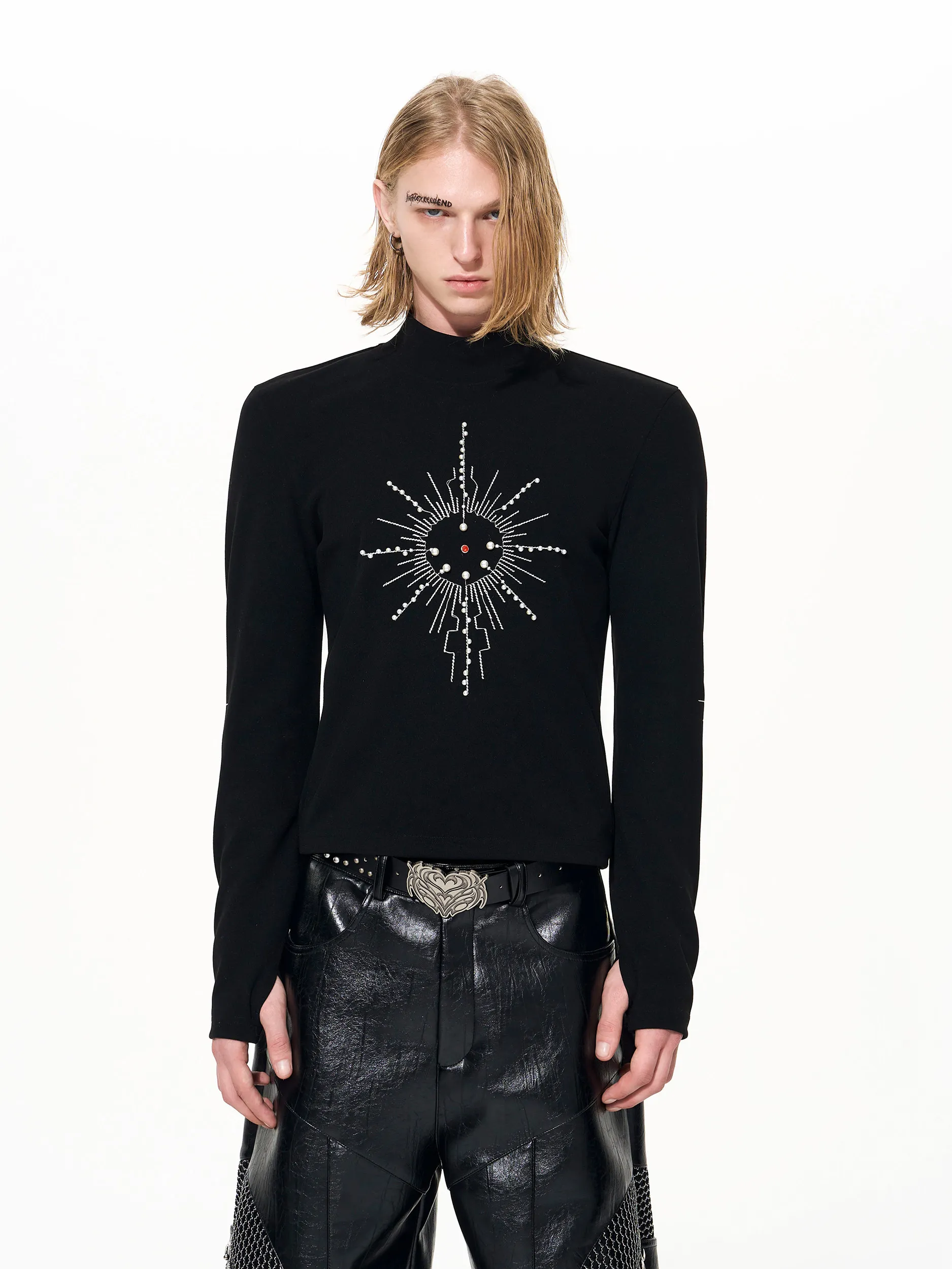 Start Exceed End Men's Long Sve T-irt Embroidered Slim Fit High Collar Pearl Detail Casual Wear Comfortable Breathable
Start Exceed End Men's Long Sve T-irt Embroidered Slim Fit High Collar Pearl Detail Casual Wear Comfortable Breathable