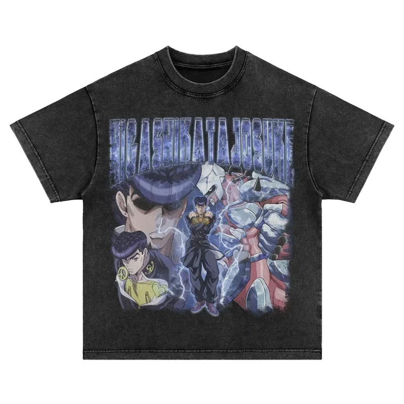 Vintage Washed Anime JoJo's Bizarre Adventure T Shirt Men Cotton Graphic Tee Jotaro Kujo Killer Harajuku Streetwear 2026
Vintage Washed Anime JoJo's Bizarre Adventure T Shirt Men Cotton Graphic Tee Jotaro Kujo Killer Harajuku Streetwear 2026