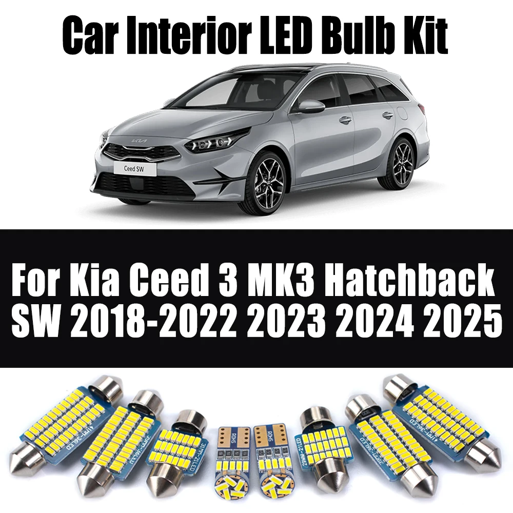 12 шт. светодиодная внутренняя лампа для чтения с картой купола, комплект освещения багажника для Kia Ceed 3 MK3 Hatchback SW 2018 2019 2020 2021 2022 2023 2024 2025
12 шт. светодиодная внутренняя лампа для чтения с картой купола, комплект освещения багажника для Kia Ceed 3 MK3 Hatchback SW 2018 2019 2020 2021 2022 2023 2024 2025