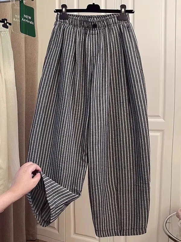 High Waist Loose Fit Striped Casual Pants Men's Women's Spring Autumn American Retro Wide Leg Long Trousers Casual Sle
High Waist Loose Fit Striped Casual Pants Men's Women's Spring Autumn American Retro Wide Leg Long Trousers Casual Sle