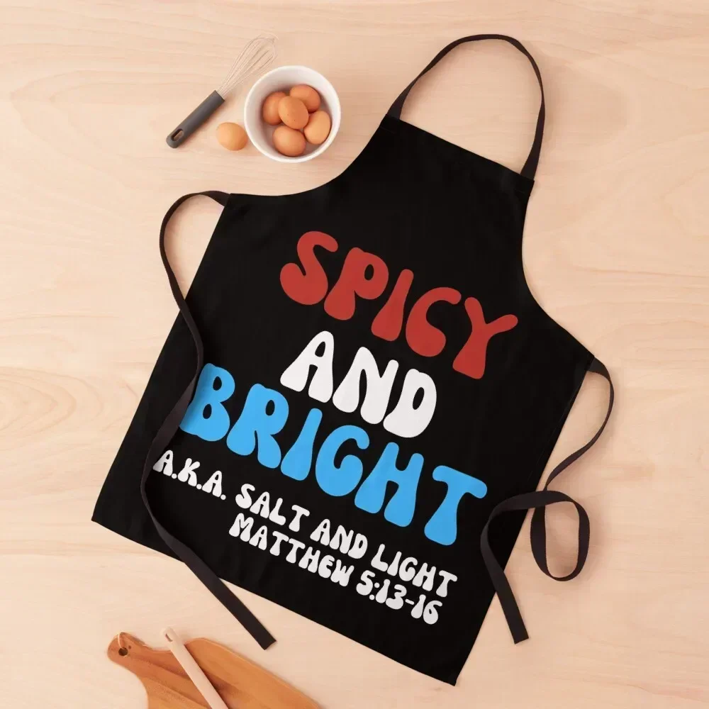 Bible Verse Quote: Spicy and Bright, a.k.a. Salt and Light Apron Kitchen Chef Art innovative kitchen and home items Apron
Bible Verse Quote: Spicy and Bright, a.k.a. Salt and Light Apron Kitchen Chef Art innovative kitchen and home items Apron