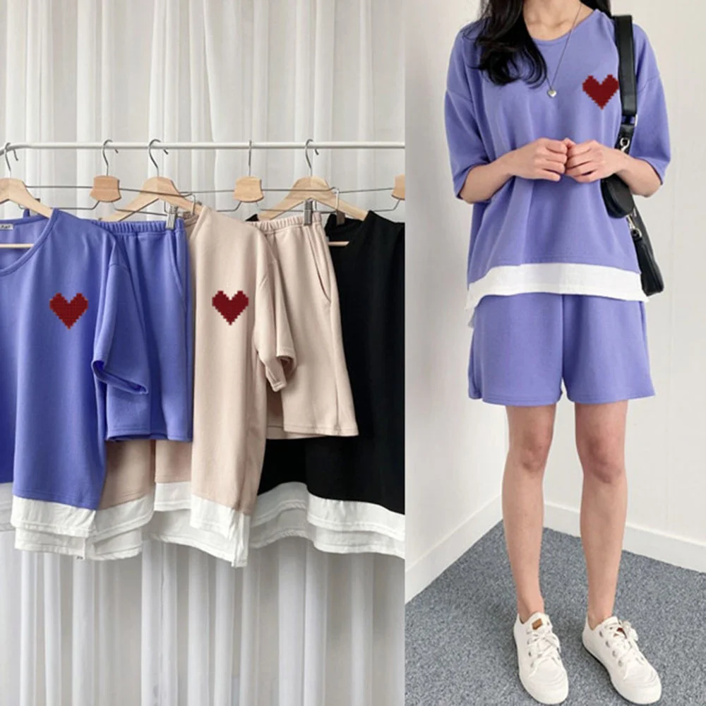 Korean Casual Sports Short Set 2023 Summer New O-neck Short Sleeve Elegant T-Shirts + High Waist Loose Short Pants Two Piece Set
Korean Casual Sports Short Set 2023 Summer New O-neck Short Sleeve Elegant T-Shirts + High Waist Loose Short Pants Two Piece Set