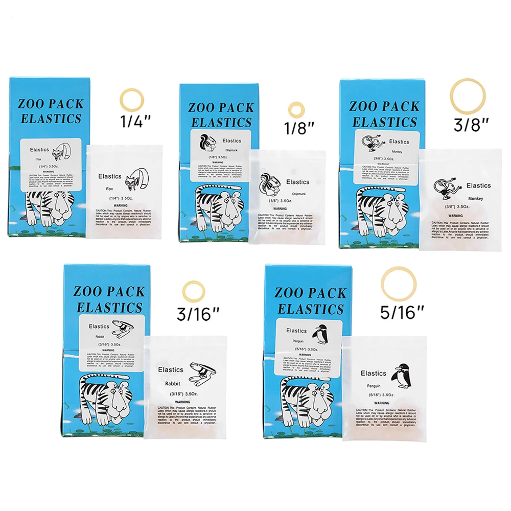 5000 Pcs/Box Dental Orthodontic Zoo Pack Elastics Rubber Bands High Quality Latex Braces Force 3.5OZ O-Ring Latex Ligatures Ties
5000 Pcs/Box Dental Orthodontic Zoo Pack Elastics Rubber Bands High Quality Latex Braces Force 3.5OZ O-Ring Latex Ligatures Ties
