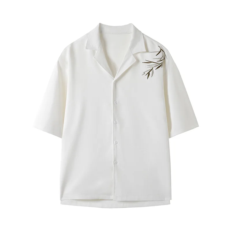 Summer New New Chinese Men's Drape Embroidered Short-sleeved Shirt Lapel Top Loose Half-sleeve
Summer New New Chinese Men's Drape Embroidered Short-sleeved Shirt Lapel Top Loose Half-sleeve