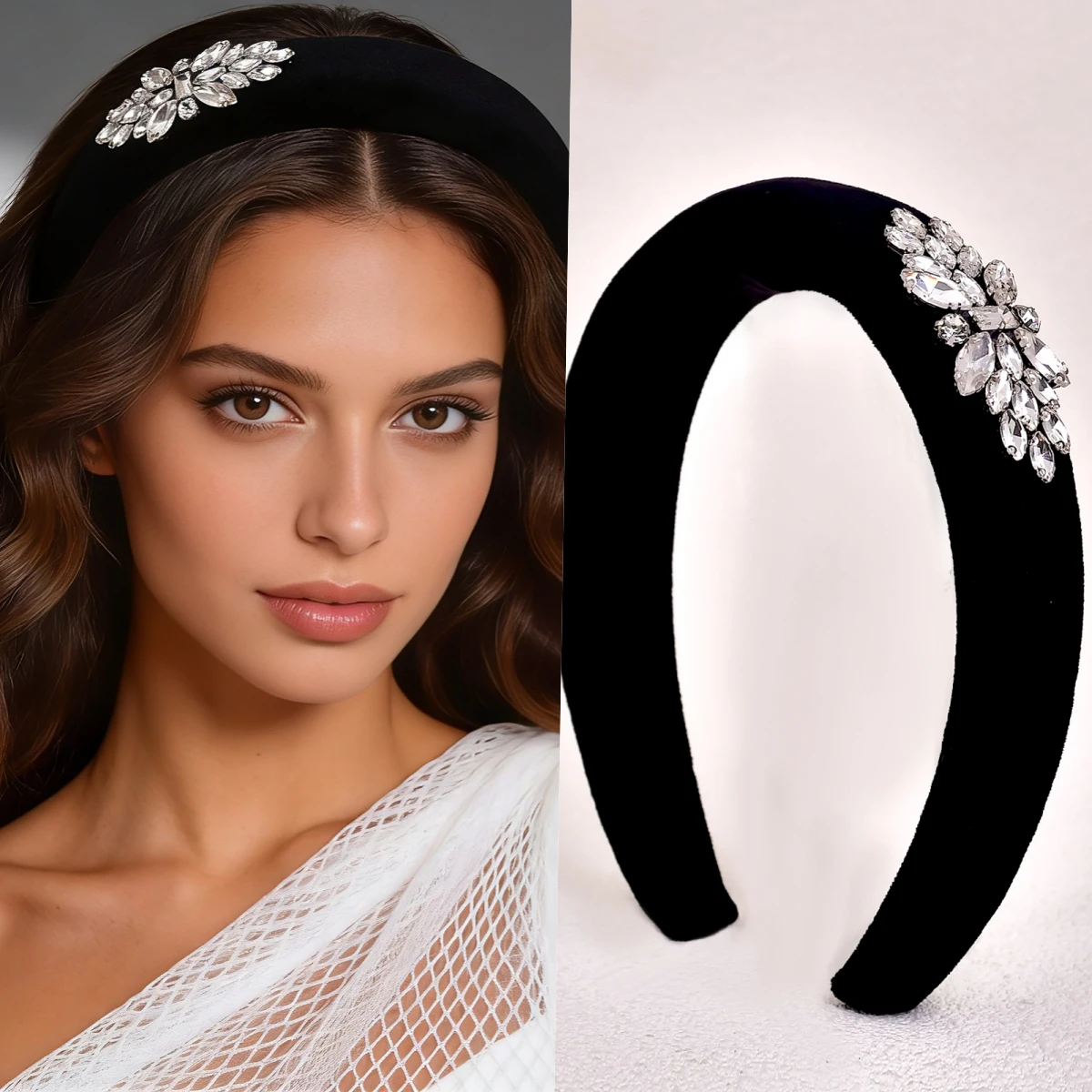 Sponge High-Crown Rhinestone Headband, Korean-Style Wide-Brim Hairband, Elegant Banquet Hair Accessory, Everyday Hairpiece SA03
Sponge High-Crown Rhinestone Headband, Korean-Style Wide-Brim Hairband, Elegant Banquet Hair Accessory, Everyday Hairpiece SA03