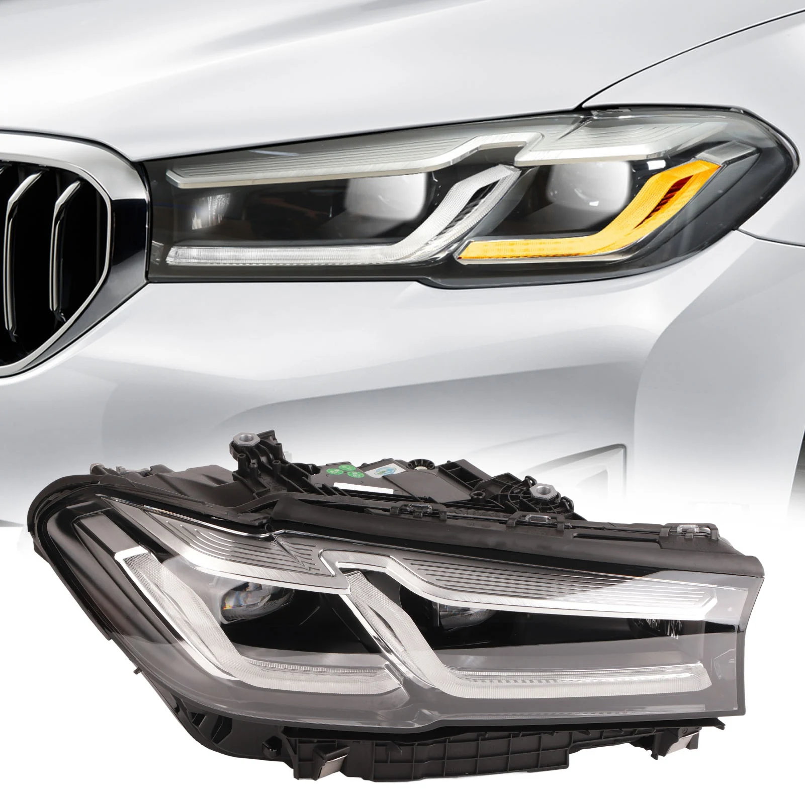 Upgrades LCI Adaptive LED Headlight Headlamp L R Replacement for 5 Series G30 G31 LHD 2017‑2020 LED Turn Headlamp
Upgrades LCI Adaptive LED Headlight Headlamp L R Replacement for 5 Series G30 G31 LHD 2017‑2020 LED Turn Headlamp