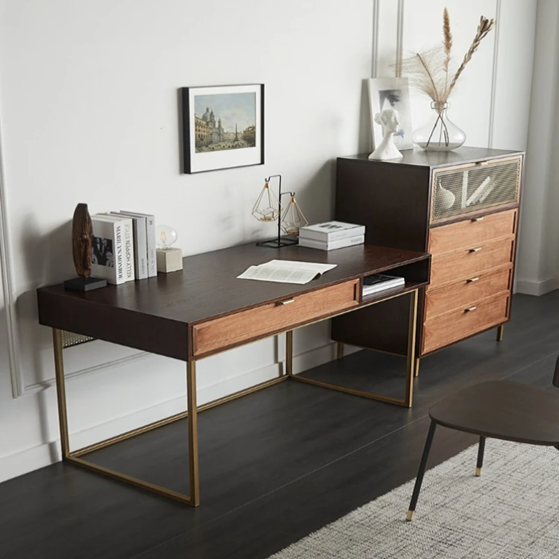 Modern solid wood desk, desk, home study computer desk simple
Modern solid wood desk, desk, home study computer desk simple