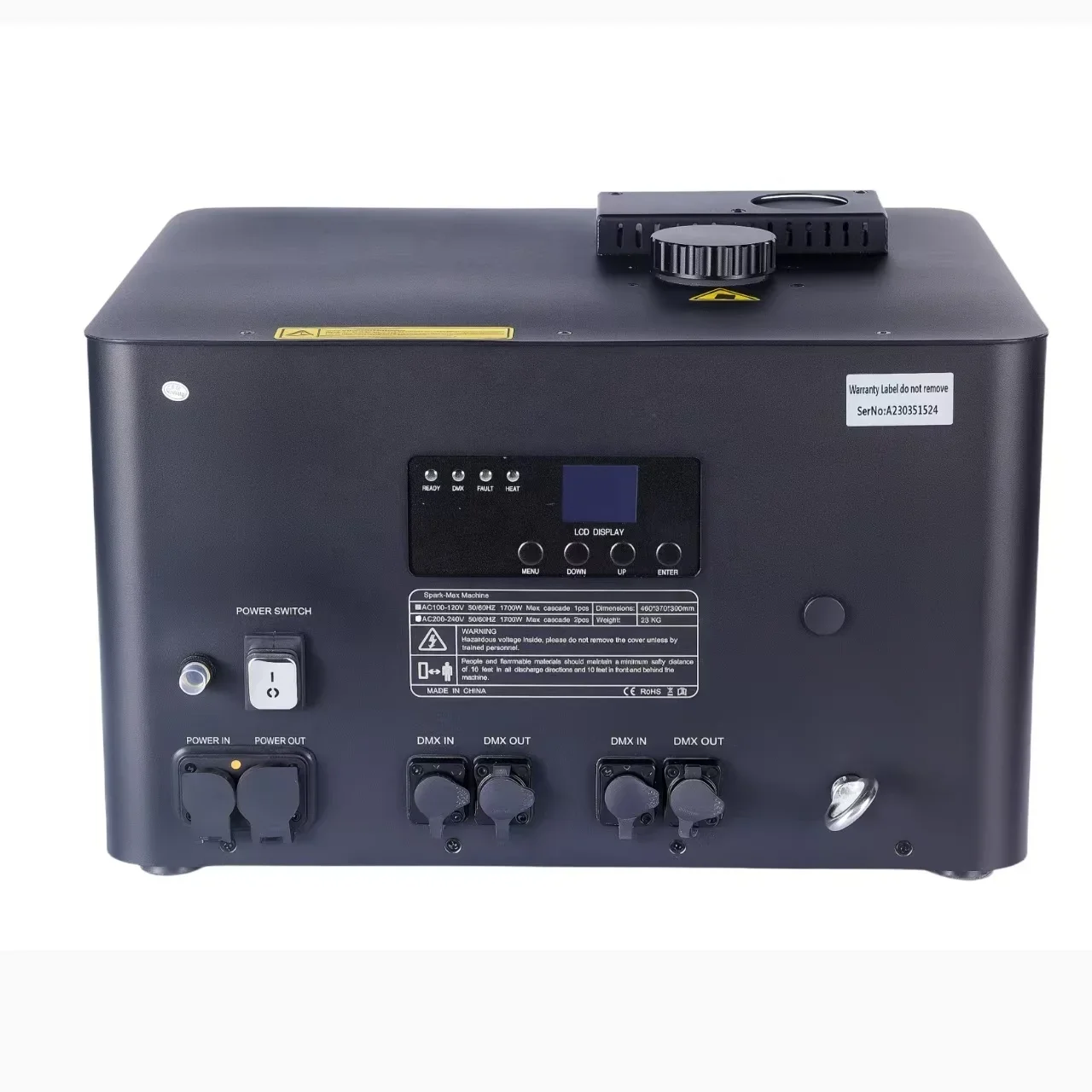 Waterproof 1700W Cold Spark Apparatus Electronic Spark Equipment for Safe Stage Effects Wedding Party &Concert Stage
Waterproof 1700W Cold Spark Apparatus Electronic Spark Equipment for Safe Stage Effects Wedding Party &Concert Stage