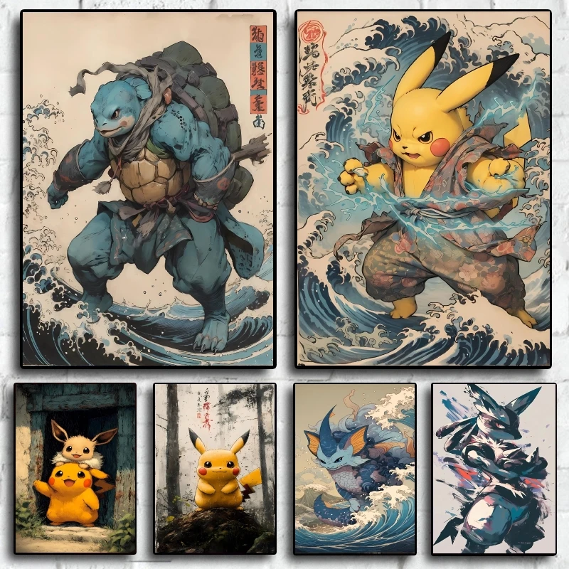 Japanese Classic Anime Pokemon Pikachu Poster Canvas Printing Cartoon Character Picture Home Children's Bedroom Decor Gifts
Japanese Classic Anime Pokemon Pikachu Poster Canvas Printing Cartoon Character Picture Home Children's Bedroom Decor Gifts
