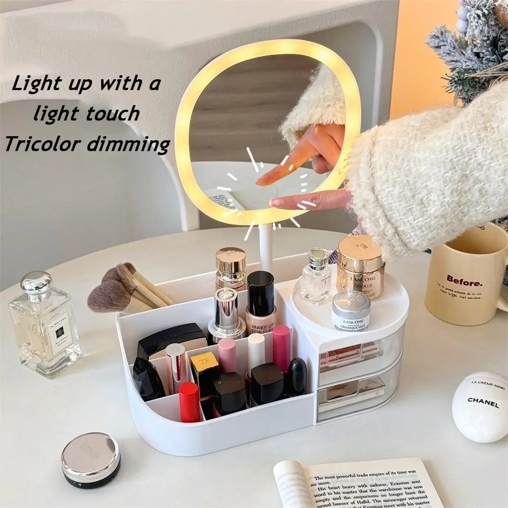 Portable Large Capacity Cosmetic Storage Box with LED Mirror Multi Grid Lipstick Organizer Skin Care Products Rack
Portable Large Capacity Cosmetic Storage Box with LED Mirror Multi Grid Lipstick Organizer Skin Care Products Rack