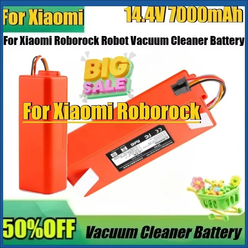 New 5200mAh For Xiaomi Roborock Robot Vacuum Cleaner Battery New 14.4V 5200mAh/7000mAh Replacement High Quality Battery
New 5200mAh For Xiaomi Roborock Robot Vacuum Cleaner Battery New 14.4V 5200mAh/7000mAh Replacement High Quality Battery