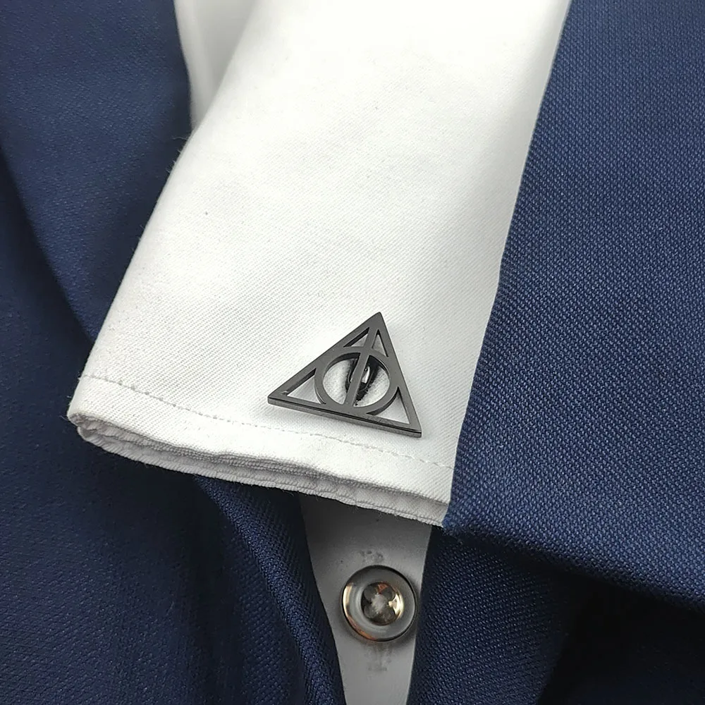 New geometric triangle inner round men's cufflinks stainless steel 18K, niche design suit, high-quality waterproof, gift for boy
New geometric triangle inner round men's cufflinks stainless steel 18K, niche design suit, high-quality waterproof, gift for boy