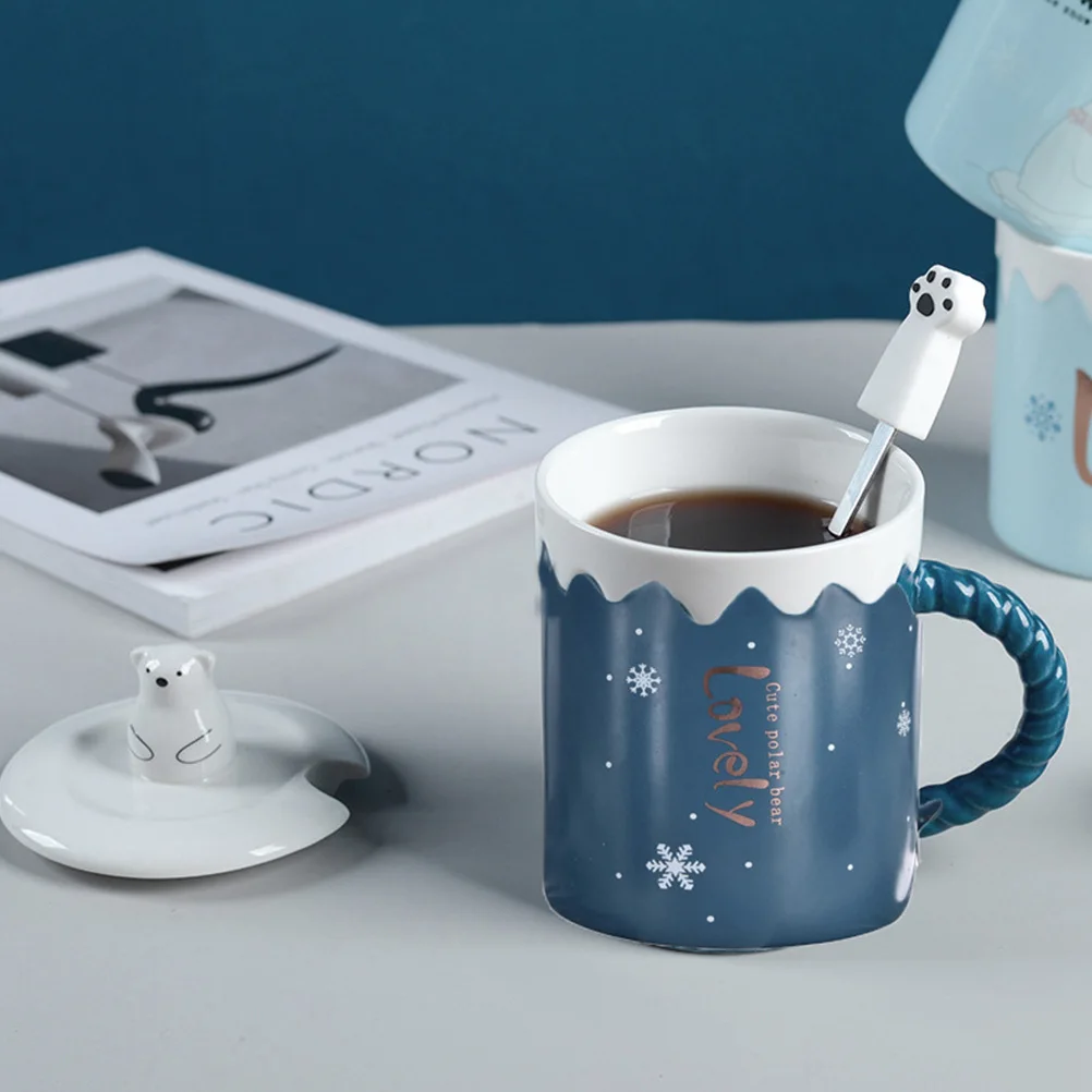 1 комплект, керамическая чашка для молока с белым медведем, кофейная кружка, чашка для воды, мультяшная ложка, дружелюбный дизайн, керамическая кружка с белым медведем 
1 комплект, керамическая чашка для молока с белым медведем, кофейная кружка, чашка для воды, мультяшная ложка, дружелюбный дизайн, керамическая кружка с белым медведем